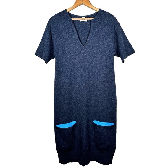 HERMES 100% Cashmere Knit Key Neck Shift Dress - Picture 15 of 15